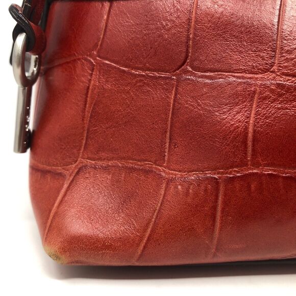 VTG Fossil Leather Shoulder Bag Faux Crocodile Siena Crescent Hobo #75082 - Picture 15 of 15